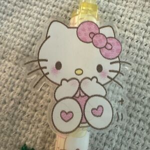Sanrio Hello Kitty Pink Yellow Retractable Pen – Cute Collectible